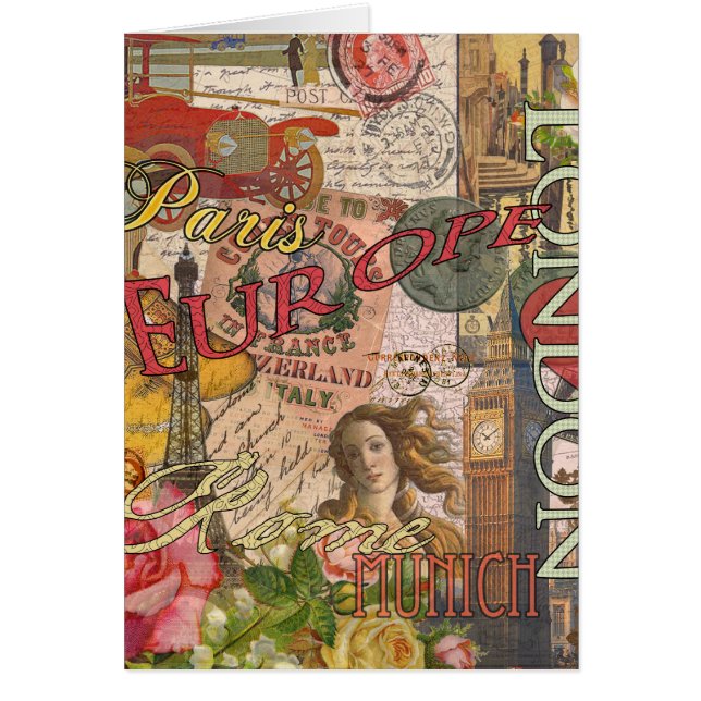 Europe Travel Vintage European Paris France Art (Front)