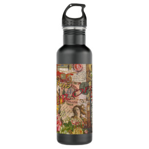 Europe Travel Vintage European Paris France Art 710 Ml Water Bottle