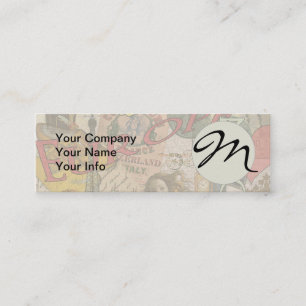 Europe Travel Vintage European Paris France Art Mini Business Card