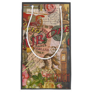 Europe Travel Vintage European Paris France Art Small Gift Bag