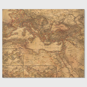 Europe Vintage Map Wrapping Paper