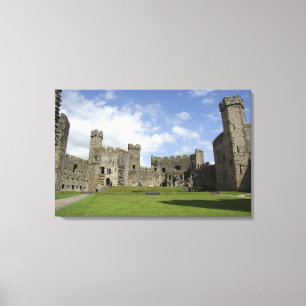 Europe, Wales, Caernarfon. Caernarfon Castle, Canvas Print