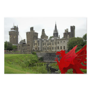 Europe, Wales, Cardiff. Cardiff Castle. Welsh 2 Photo Print