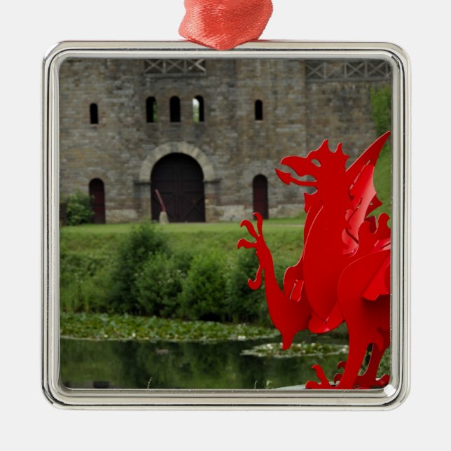 Europe, Wales, Cardiff. Cardiff Castle. Welsh Metal Tree Decoration (Front)