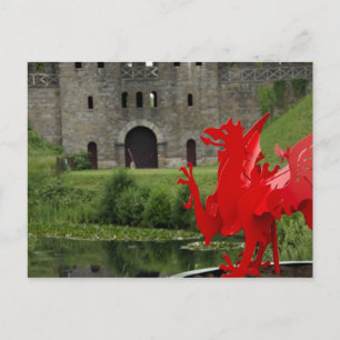 Europe, Wales, Cardiff. Cardiff Castle. Welsh Postcard