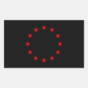 European Anarchist Flag Rectangular Sticker