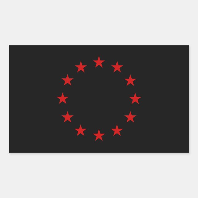 European Anarchist Flag Rectangular Sticker (Front)