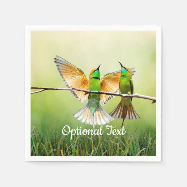 European Bee-Eater Colorful Bird  Napkin (Front)
