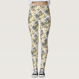 European Bee Eater In Flight Watercolor Leggings