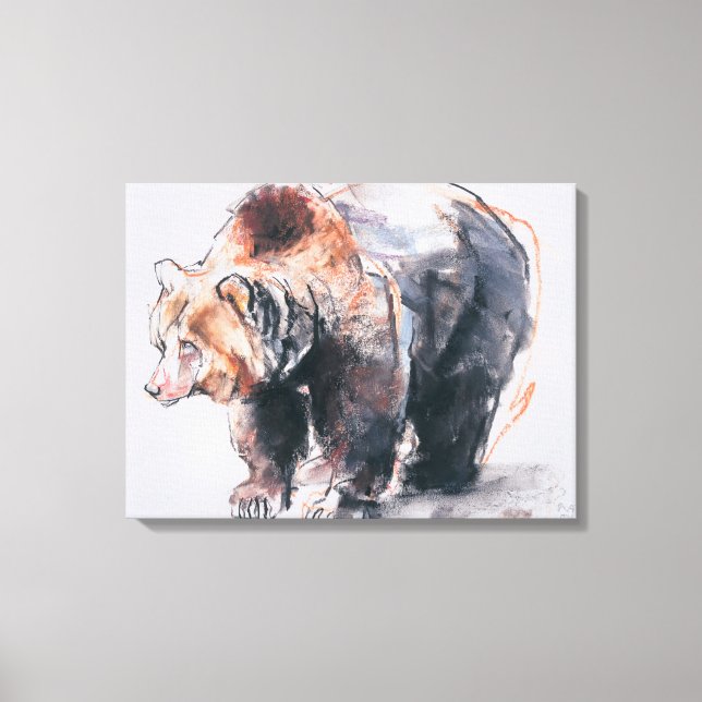 European Brown Bear 2001 Canvas Print (Front)