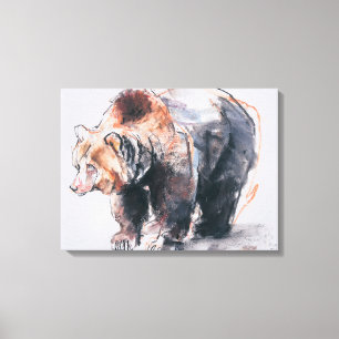 European Brown Bear 2001 Canvas Print