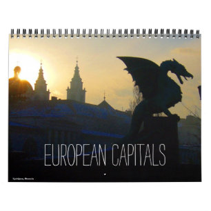 european capitals 2025 (with locations) calendar
