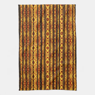 European court Baroque Geometric Floral Scoll Tea Towel