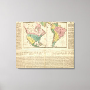 European Discovery of America Atlas Map Canvas Print