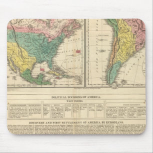 European Discovery of America Atlas Map Mouse Mat