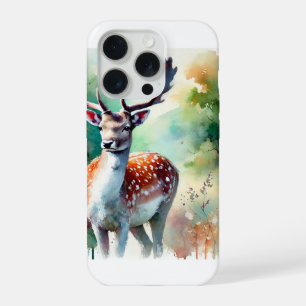 European Fallow Deer Watercolor Painting 151024ARE iPhone 15 Pro Case