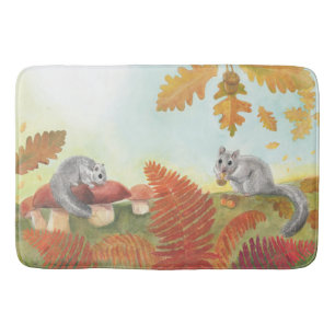 European Fat Dormouse Glis glis in Nature  Bath Mat