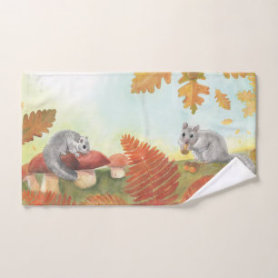 European Fat Dormouse (Glis glis) in Nature   Hand Towel