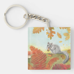 European Fat Dormouse (Glis glis) in Nature  Key Ring