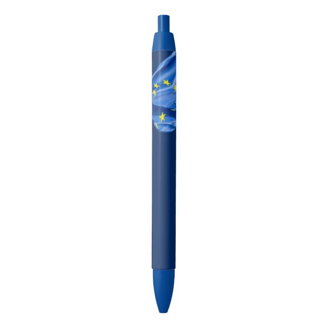 European flag black ink pen (Front Vertical)