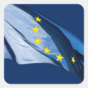 European flag square sticker
