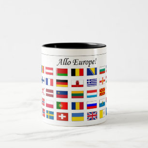 European Flags Two-Tone Coffee Mug