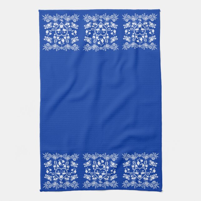 European Folk Art Kitchen Towel (Vertical)