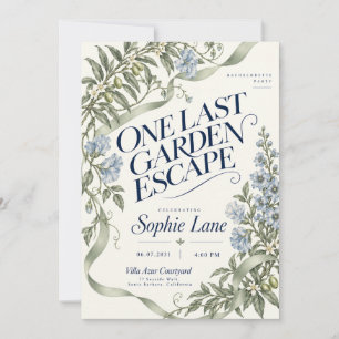 European Garden Bachelorette Invitation