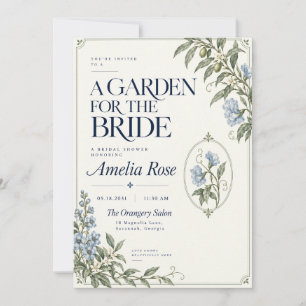European Garden Bridal Shower Invitation