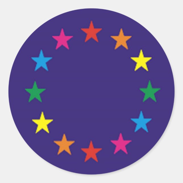 European Gay Pride Flag Classic Round Sticker (Front)