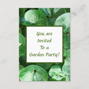 European Ginger Plant Leaves Garden Party Invitation