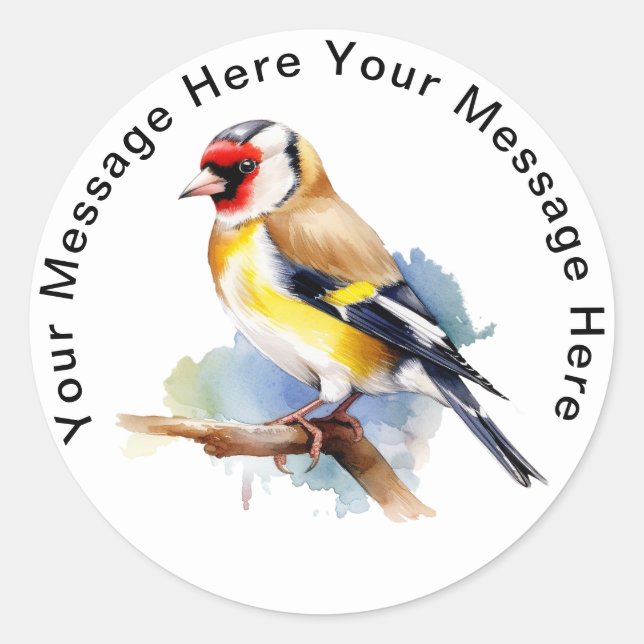 European Goldfinch  Classic Round Sticker (Front)