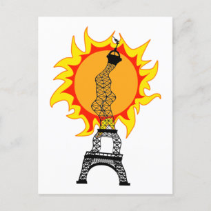 European Heat Wave Postcard