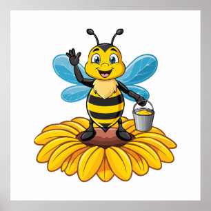 European honey bee poster