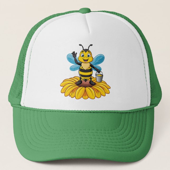 European honey bee trucker hat (Front)