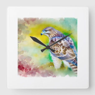 European Honey Buzzard 141024AREF131 - Watercolor Square Wall Clock