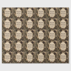 European-Inspired Halloween , Ivy and Antique Gold Wrapping Paper