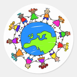 European Kids Classic Round Sticker