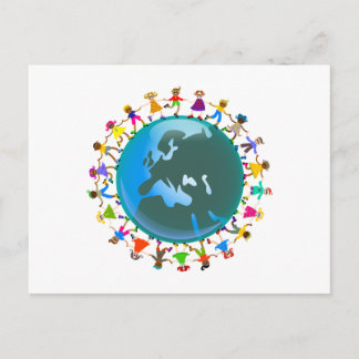 European Kids Postcard