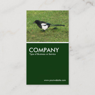European Magpie - Dark Green Business Card