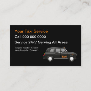 European Modern Taxi Service Business Card