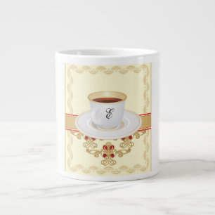 European Monogram Coffee Cup Letter E
