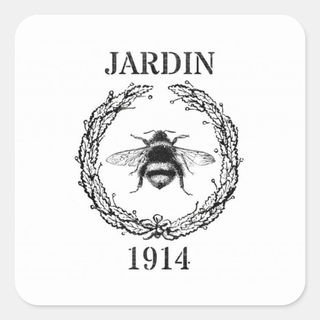 European "Old World" Stickers - Bee/Wreath (Front)