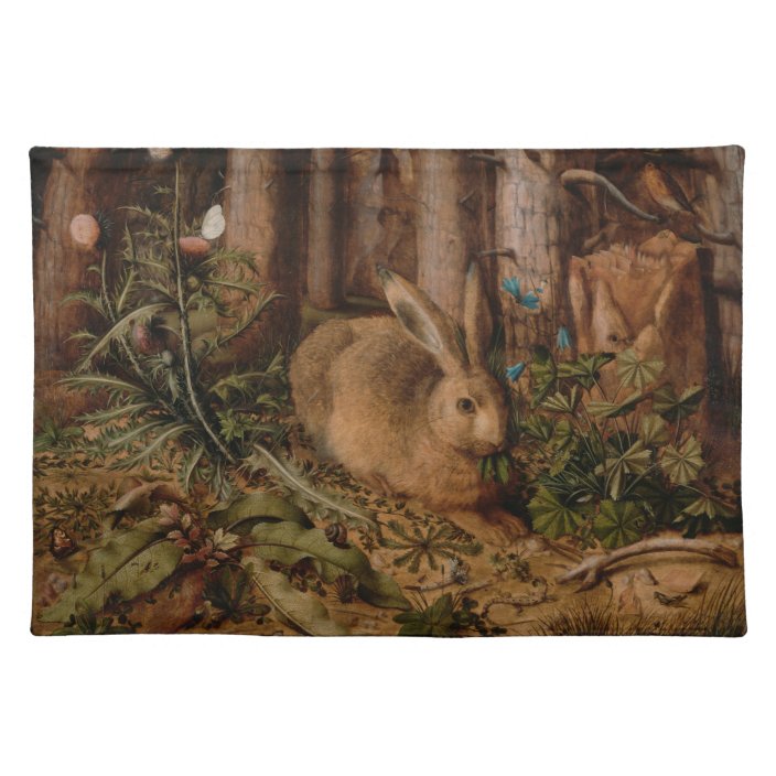 European Painting Rabbit Year 2023 Cloth Placemat | Zazzle.co.uk