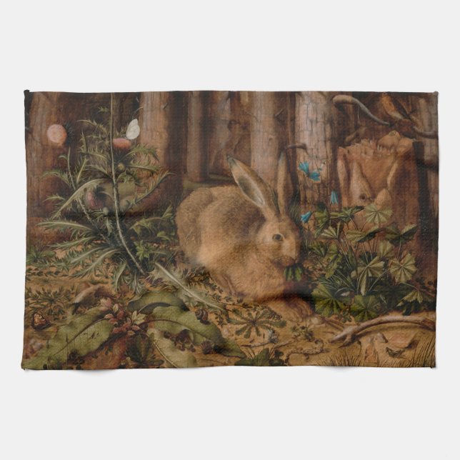 European Painting Rabbit Year 2023 Hand Towel (Horizontal)
