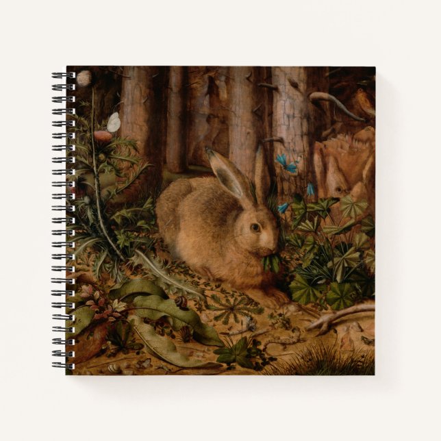 European Painting Rabbit Year 2023 square Notebook (Front)