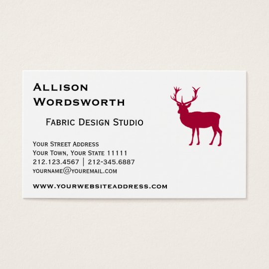 European Red Deer Stag - Stag Party Business Card
