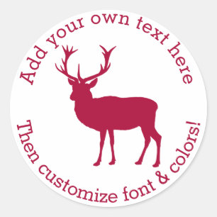 European Red Deer Stag - Stag Party Classic Round Sticker