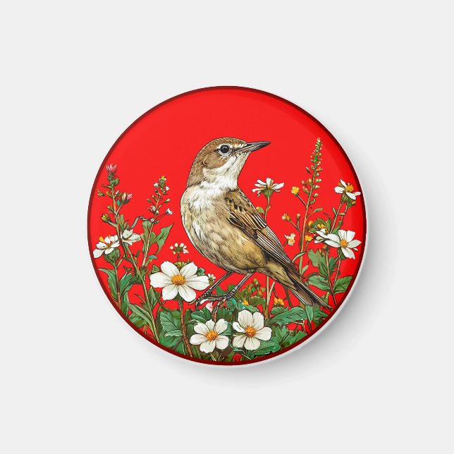 European reed warbler bird magnet (Front)