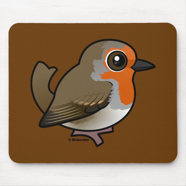 European Robin Mouse Mat (Front)